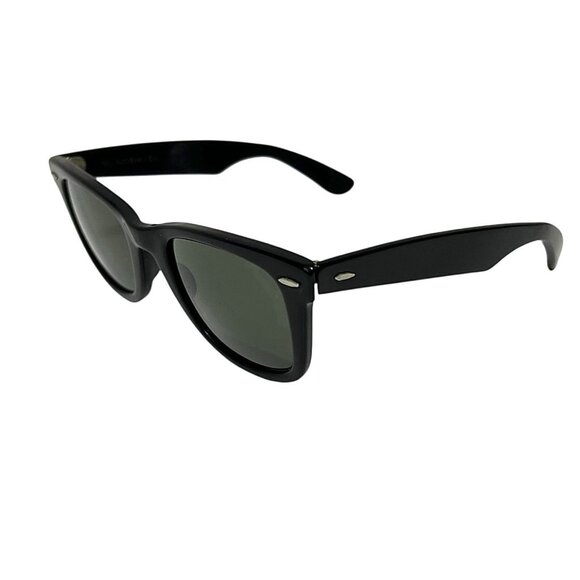 Vtg B&L Ray-Ban Wayfarer 5022 Black G-15 Glass Lenses USA Made Sunglasses - Picture 4 of 14